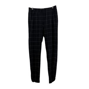 Marine Layer Allison Pants Womens XS Black Windowpane Tencel Beach Elastic Crop